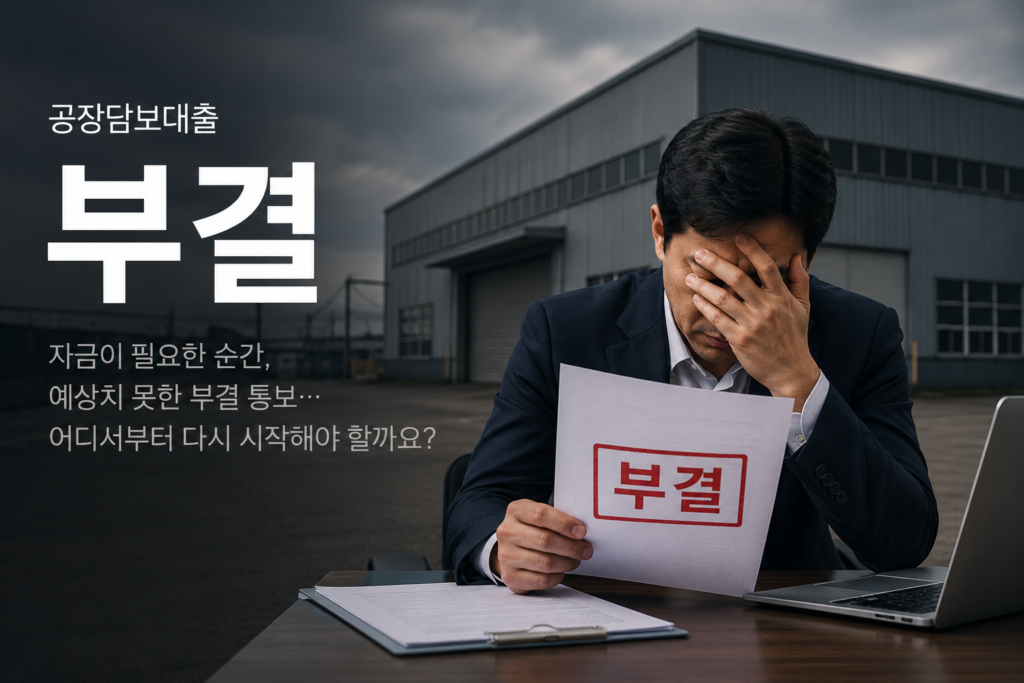 공장담보대출 부결

