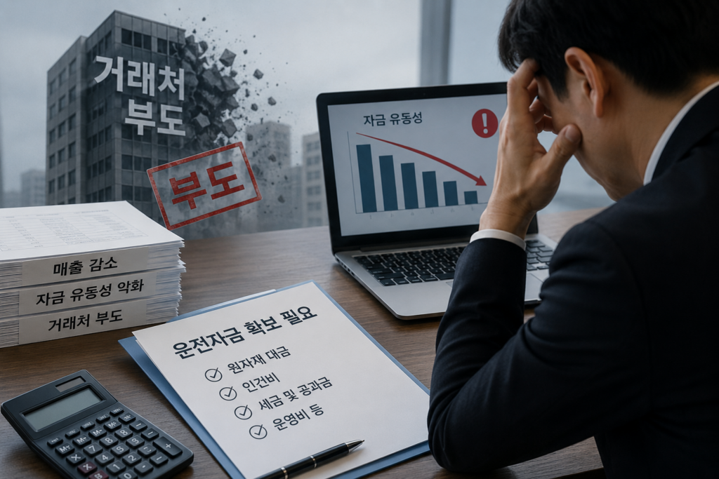 거래처 부도 운전자금
